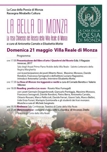 La Casa della Poesia di Monza - LA BELLA DI MONZA locandina (clicca per pdf)