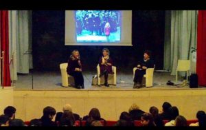 Antonetta Carrabs, Elisabetta Motta, Carla Schiaffelli presso il Teatrino della Villa Reale di Monza