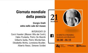 Locandina evento Giorgio Orelli - giornata mondiale della poesia